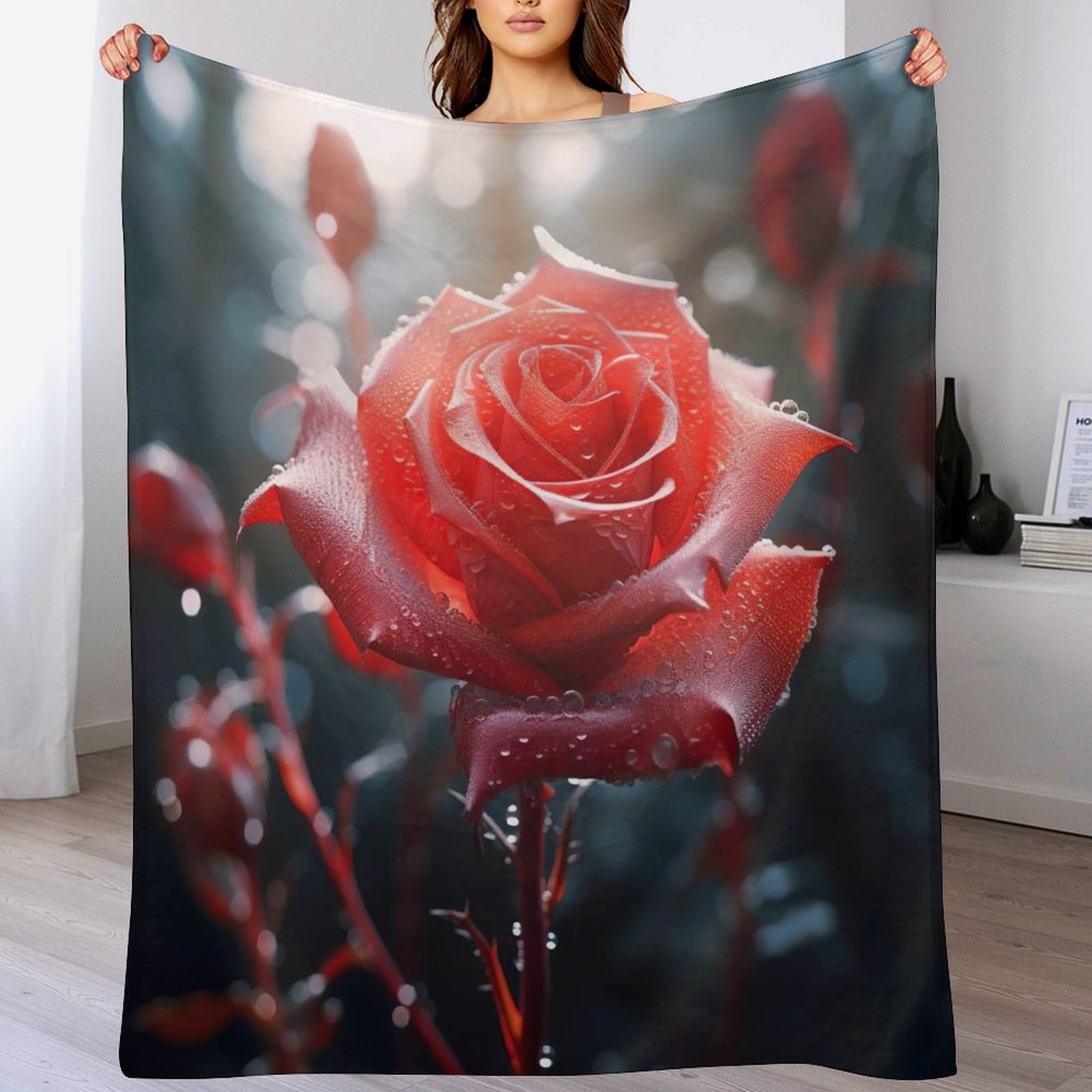 Couverture Polaire Flannel Rose Contre le Froid - Plaid de Canapé Moelleux 180x200
