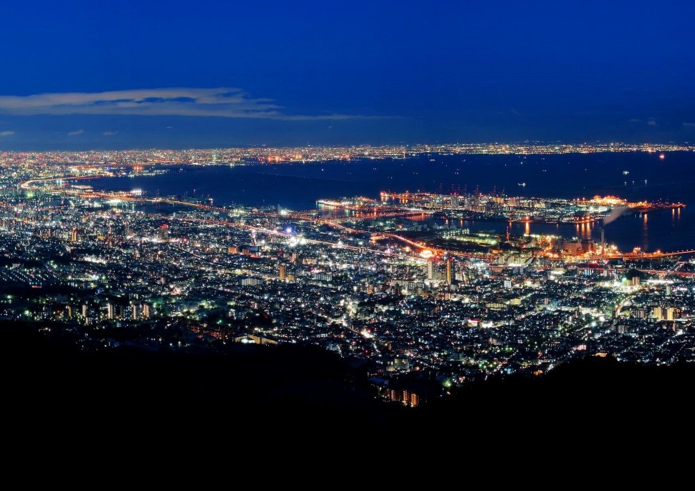 Amazon.co.jp: 絵画風 壁紙ポスター （はがせるシール式） 神戸 夜景