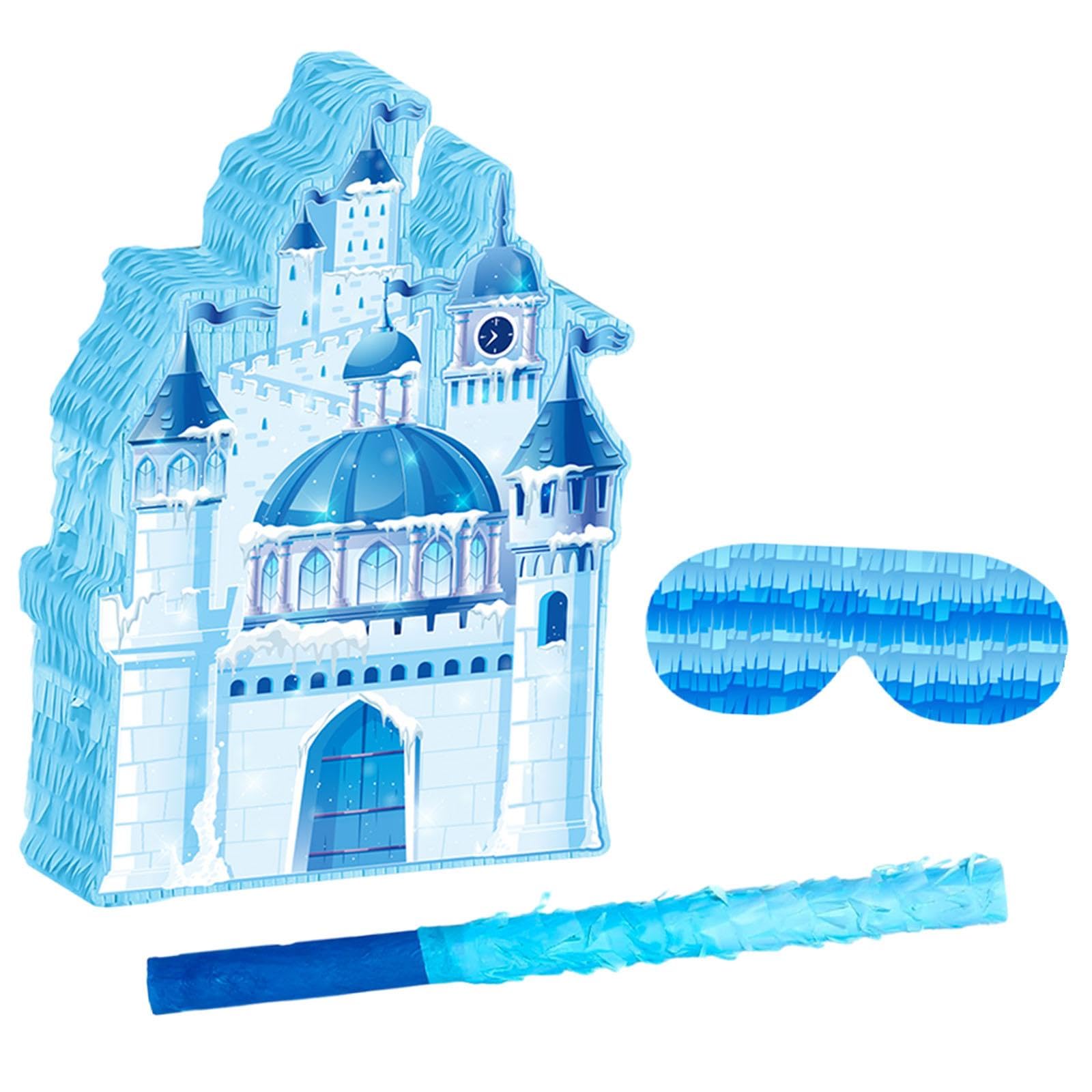 Sharplace Piñata a Tema Invernale con Castello, Attività per Feste con Bastone E Occhio, Articoli per Feste, Decorazioni Natalizie per Eventi di Carnevale