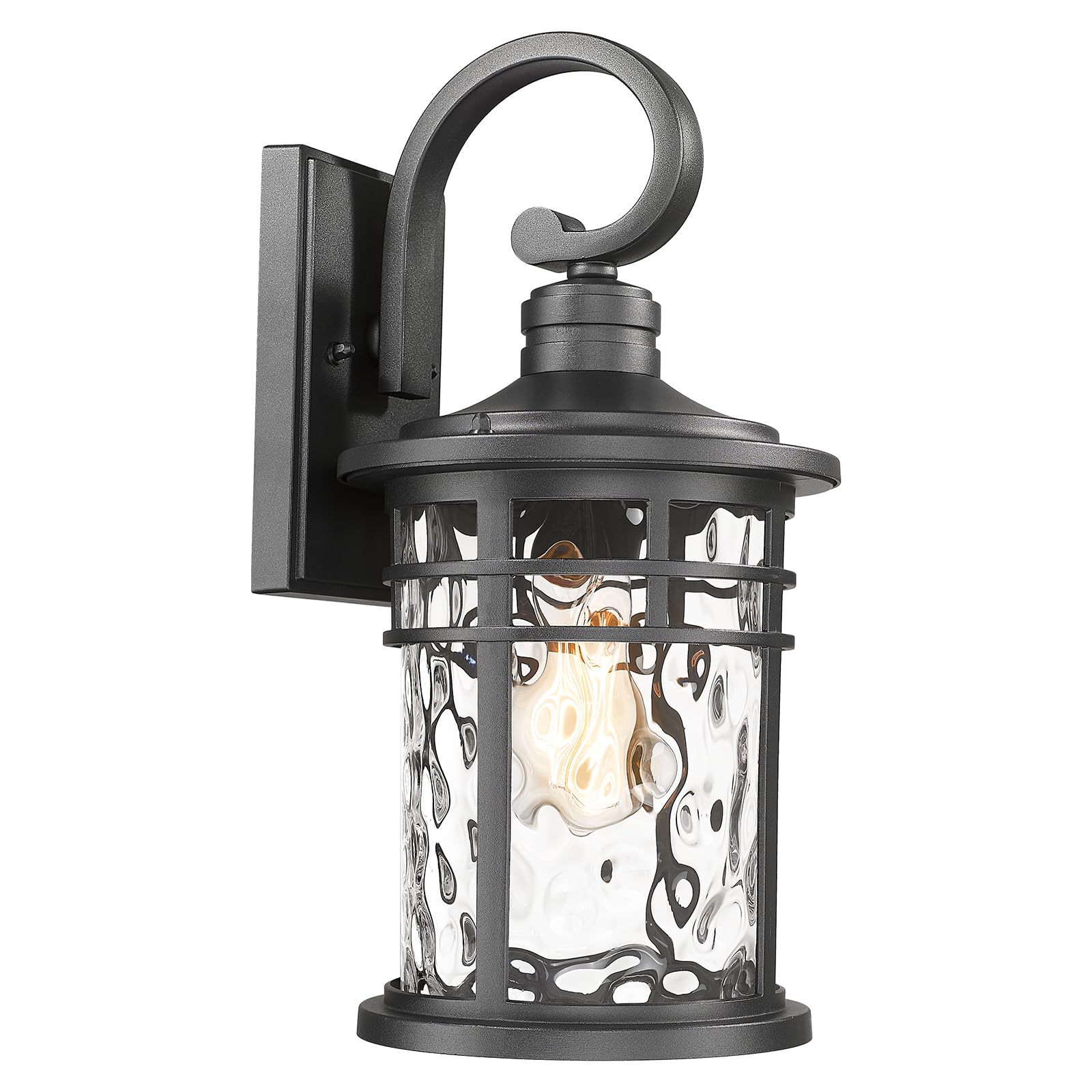 Photo 1 of Luminzone Outdoor Wall Sconce with Water Ripple Glass