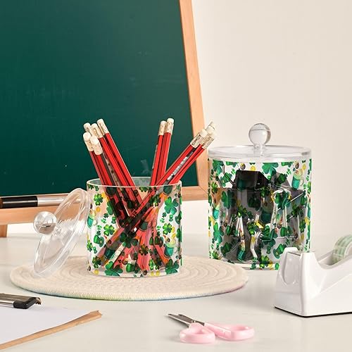 Miniatura 6 de Tarros del día de San Patricio con tapas, recipientes de almacenamiento de baño, recipientes de almacenamiento de algodón para dormitorio, artículos