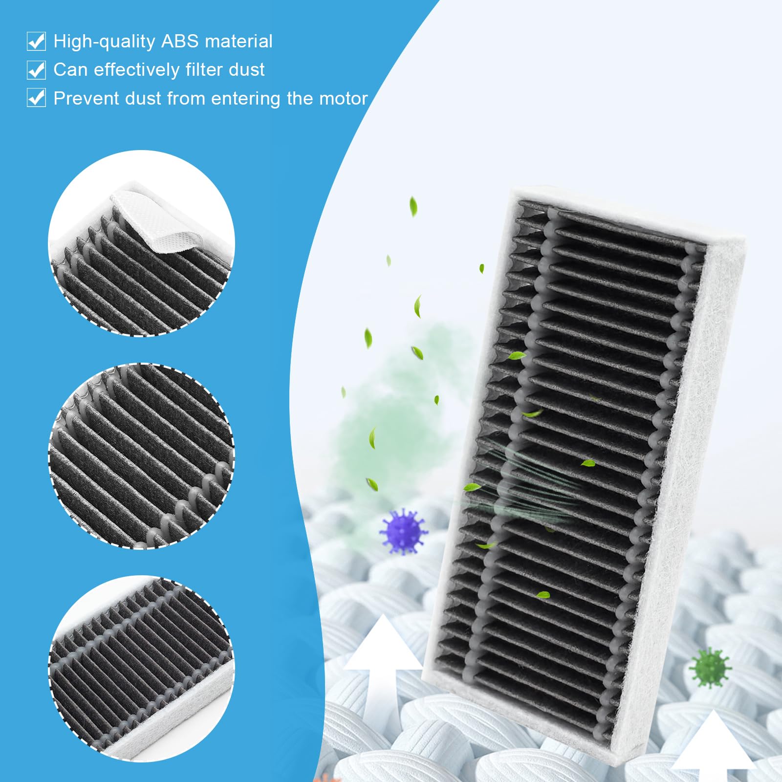 DianSung Accessoires Pour ECOVACS DEEBOT T80 Omni/ X8 Pro Omni / X8 Omni Robot Aspirateur Pièce De Rechange, 2 Brosses à Rouleau + 4 Sac à Poussière + 4 Brosses Latérales + 4 Filtres