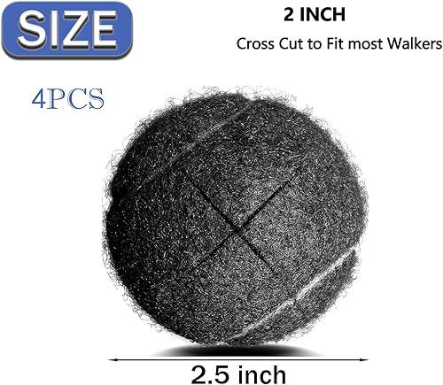 Miniatura 23 de Walker - Pelotas de tenis precortadas para caminantes, pelotas de deslizamiento para sillas, escritorios, patas de muebles y protección del suelo