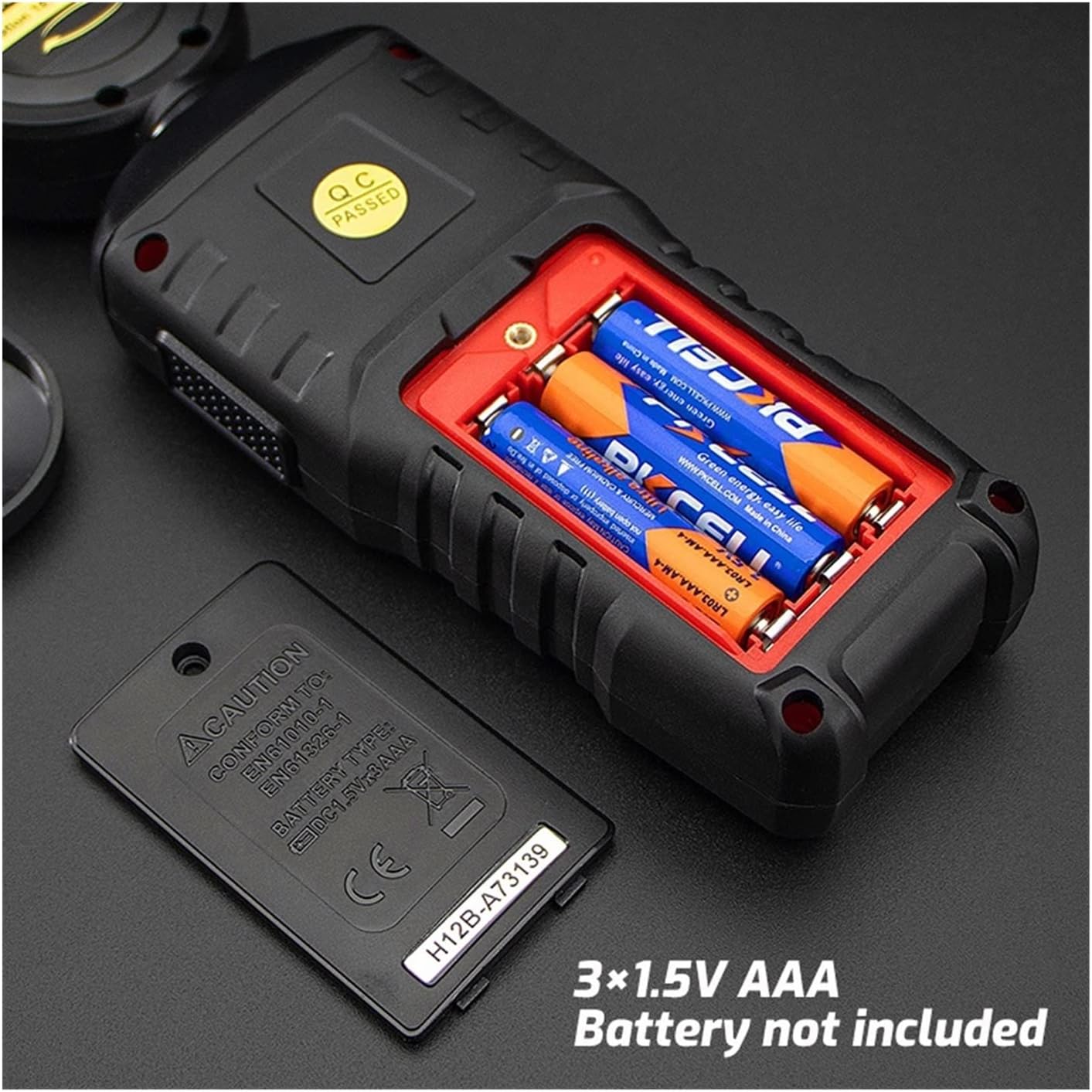 Digital Illuminance Light Meter Illuminance Meter Handheld Illuminance Meter High Precision Illuminance Meter 100000LUX Illuminance Meter Handheld Ambient Temperature Measuring Instrument (Red B)