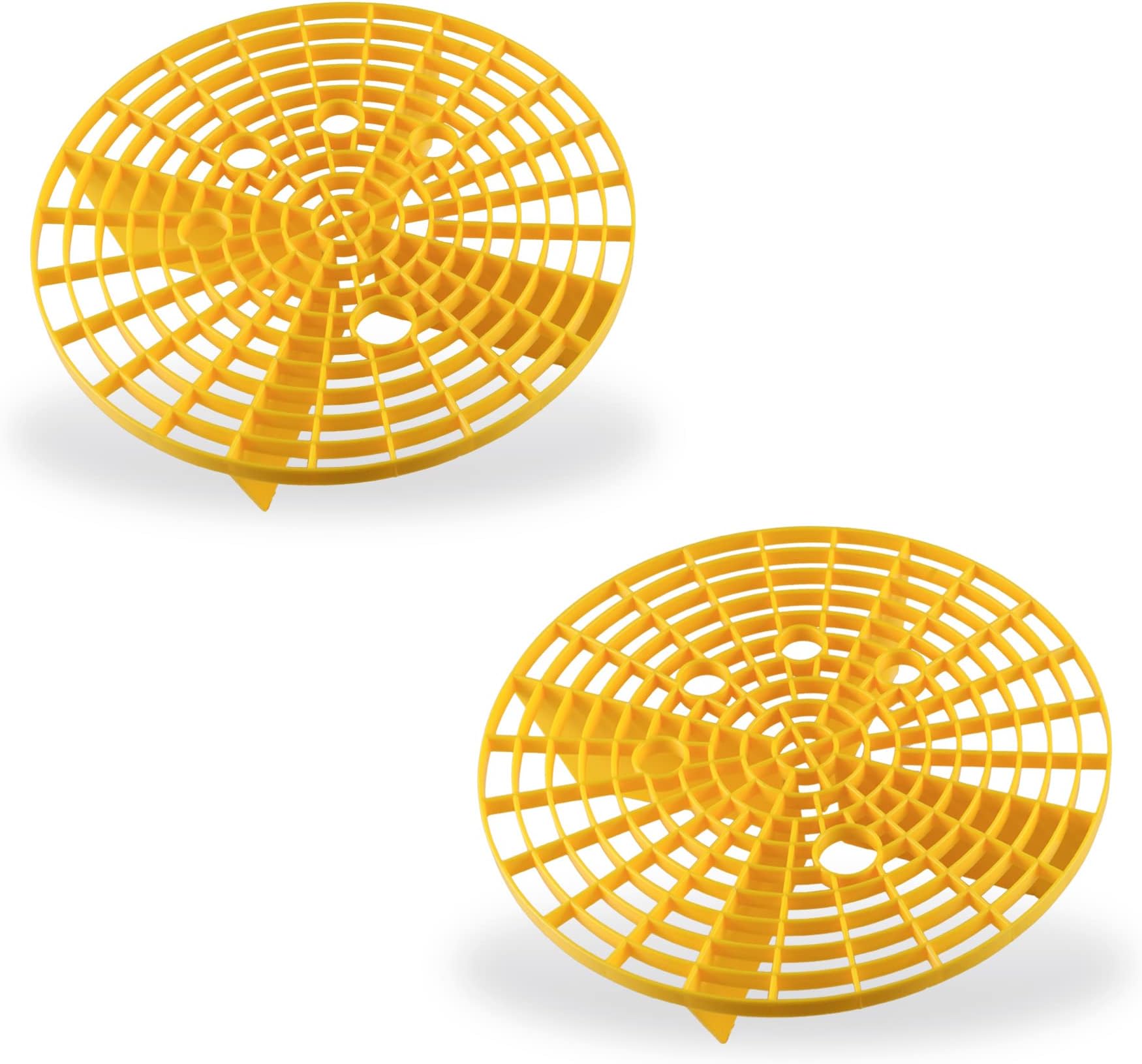 Amiss 2 Pack Car Wash Bucket, Automotive Wash Tool and Detail Kits, Scratch Prevention Bucket Tool, Car Interior Exterior Accessories, Fits 10.2 Inch - Yellow