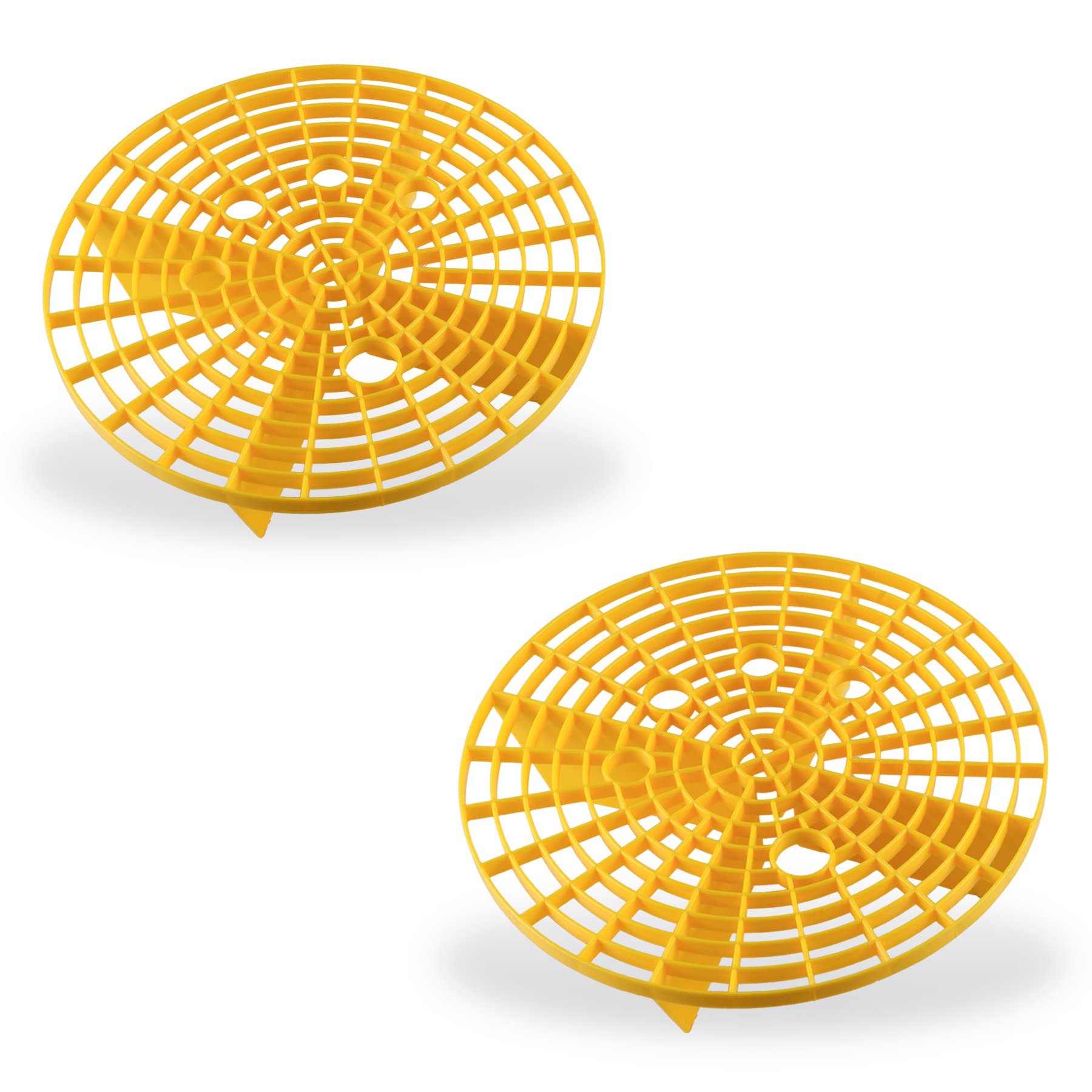 Amiss 2 Pack Car Wash Bucket, Automotive Wash Tool and Detail Kits, Scratch Prevention Bucket Tool, Car Interior Exterior Accessories, Fits 10.2 Inch - Yellow