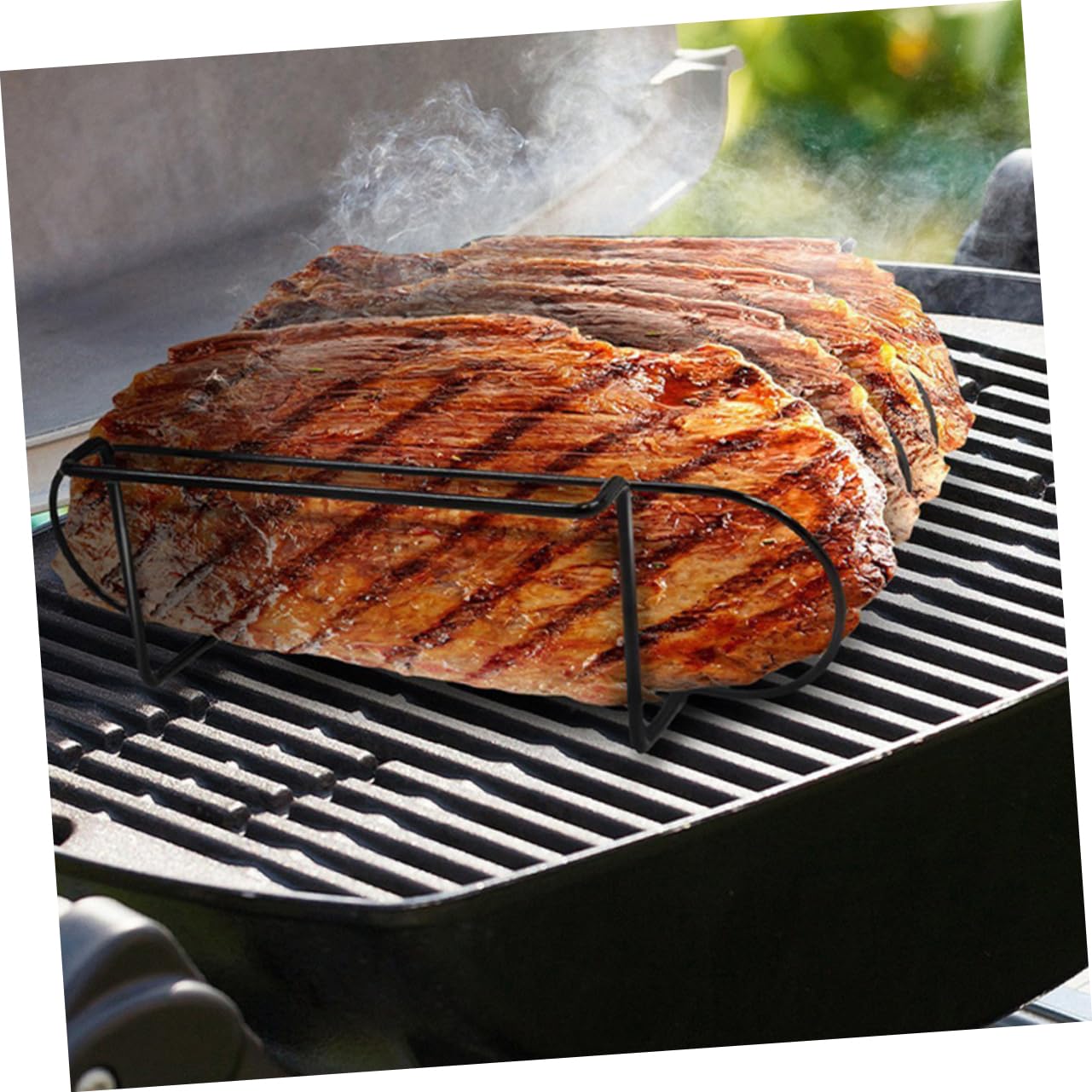 GALPADA Barbecue in Supporto per Arrosti all Utensili per per Costine Rete per Barbecue
