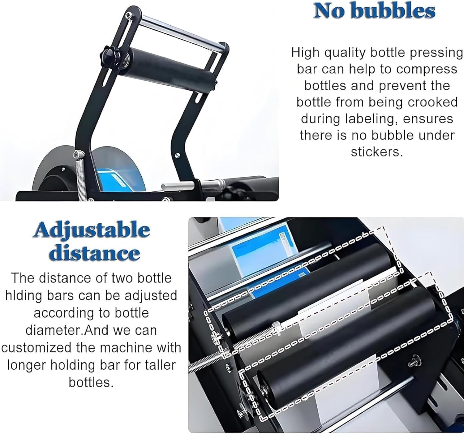 Semi-Automatic Plane Labeling Machine, Round Commercial Bottle Label Applicator & Sticker Dispenser Machine