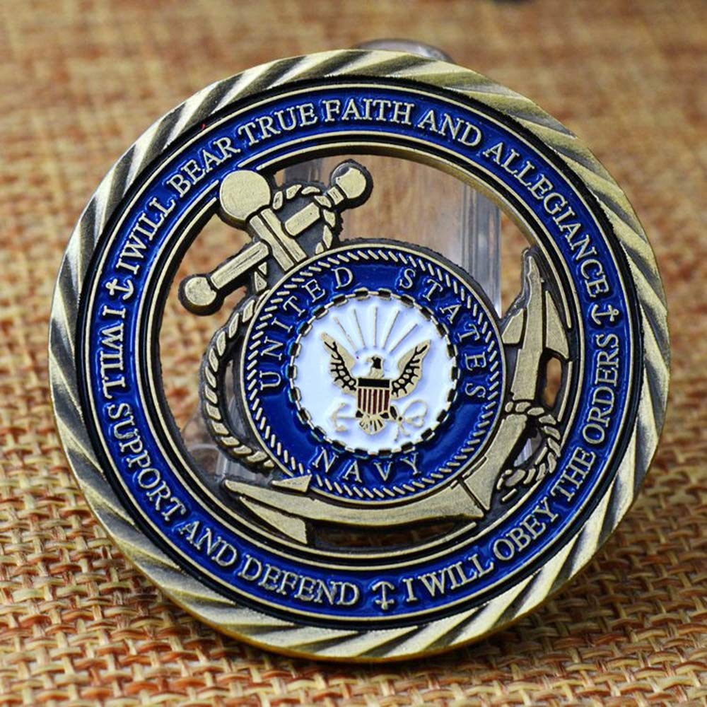 US NAVYチャレンジ Amazon.co.jp: チャレンジコイン 紋章 アメリカ海軍省 記念メダル