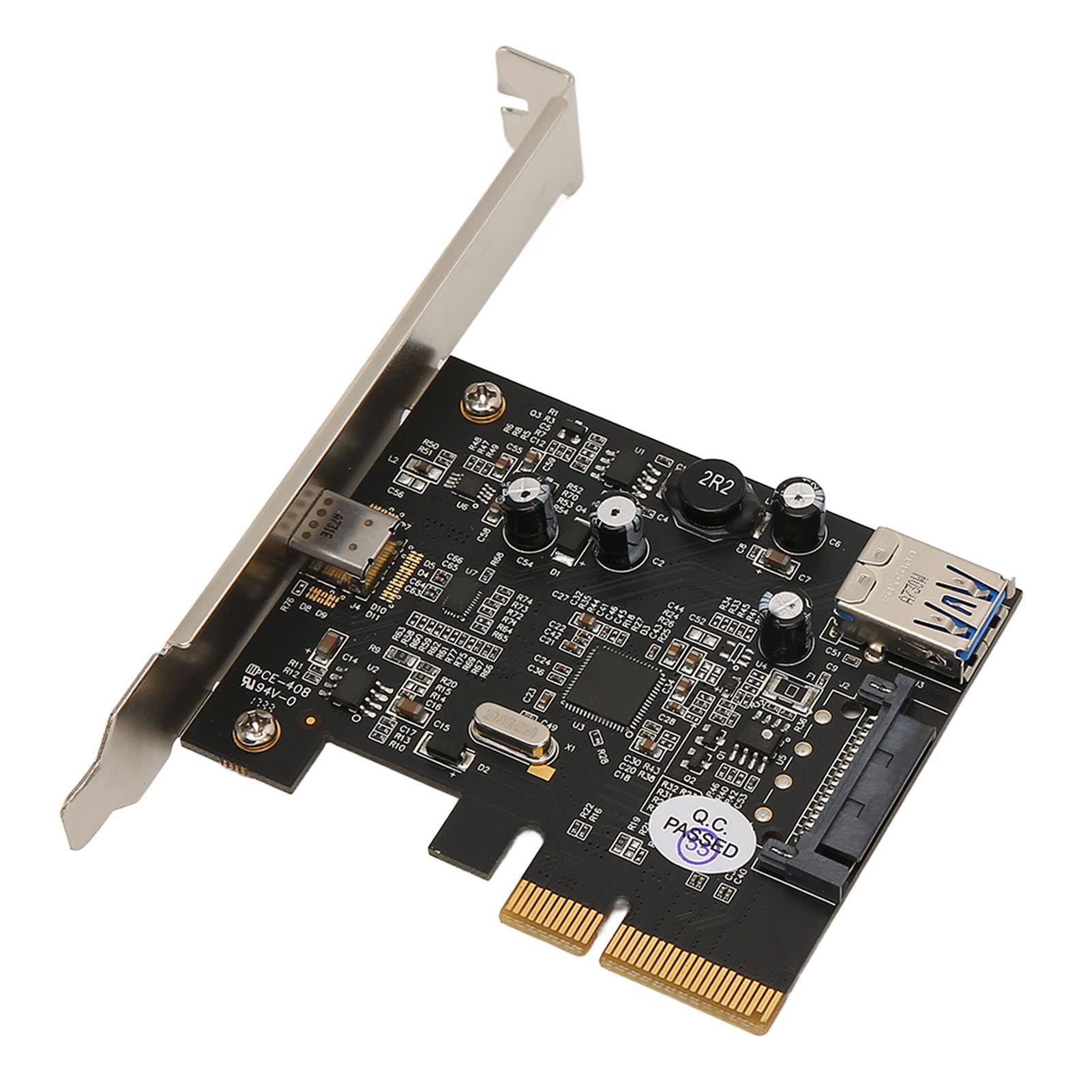 Septpenta Tarjeta Adaptadora PCIE USB3.0 a SATA, Fuente de Alimentación Estable de Material Dieléctrico de Polímero, Transferencia de Supervelocidad de 5 Gbps para Windows, para OS X, para Linux