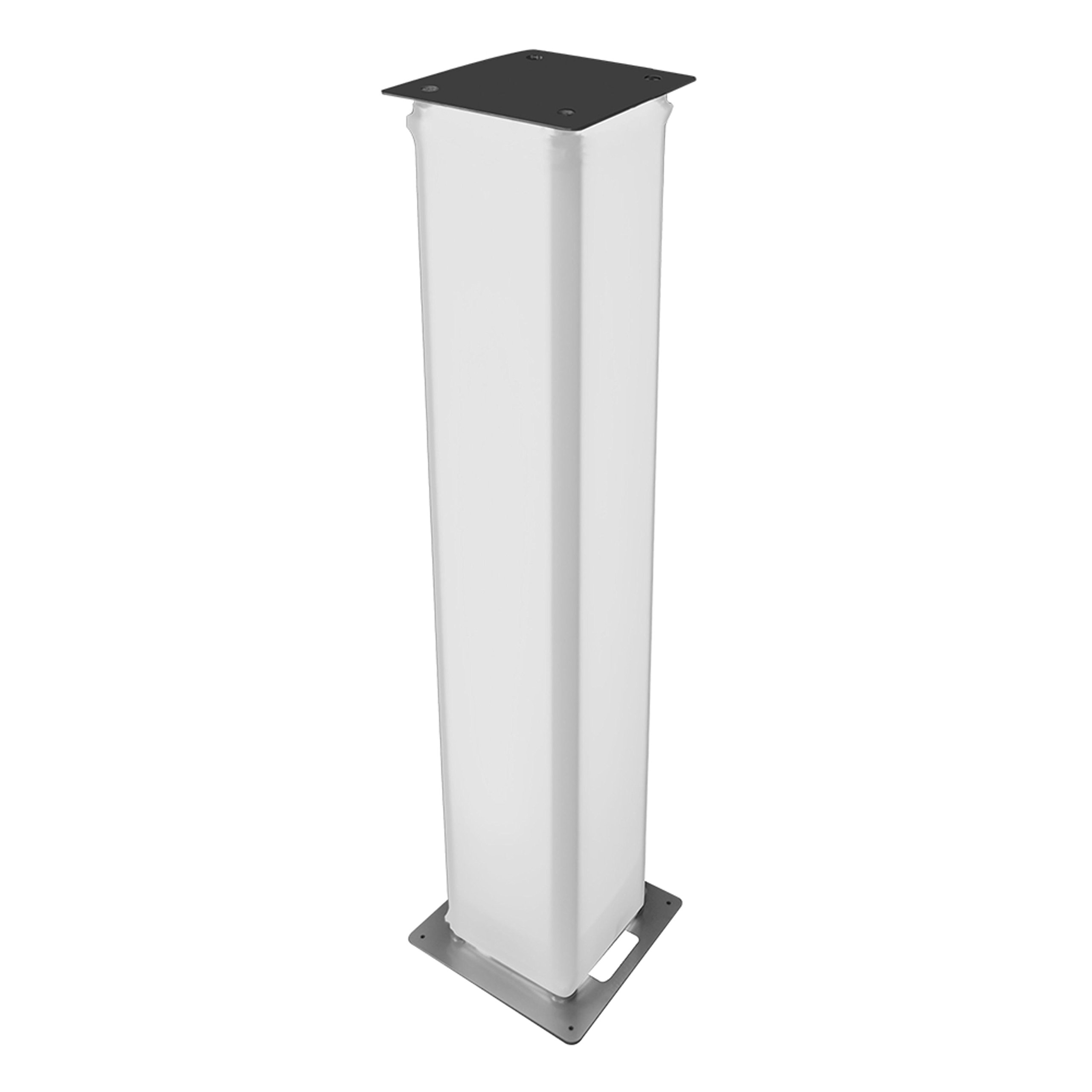On-Stage Tower 1.5m, Aluminium, Silber, Dekoratives Stativ für Moving Heads, Inklusive 4xPipe, 2xBase, 1xHusse B1, 25kg Belastbarkeit, Ideal für DJs, Bands, Clubs
