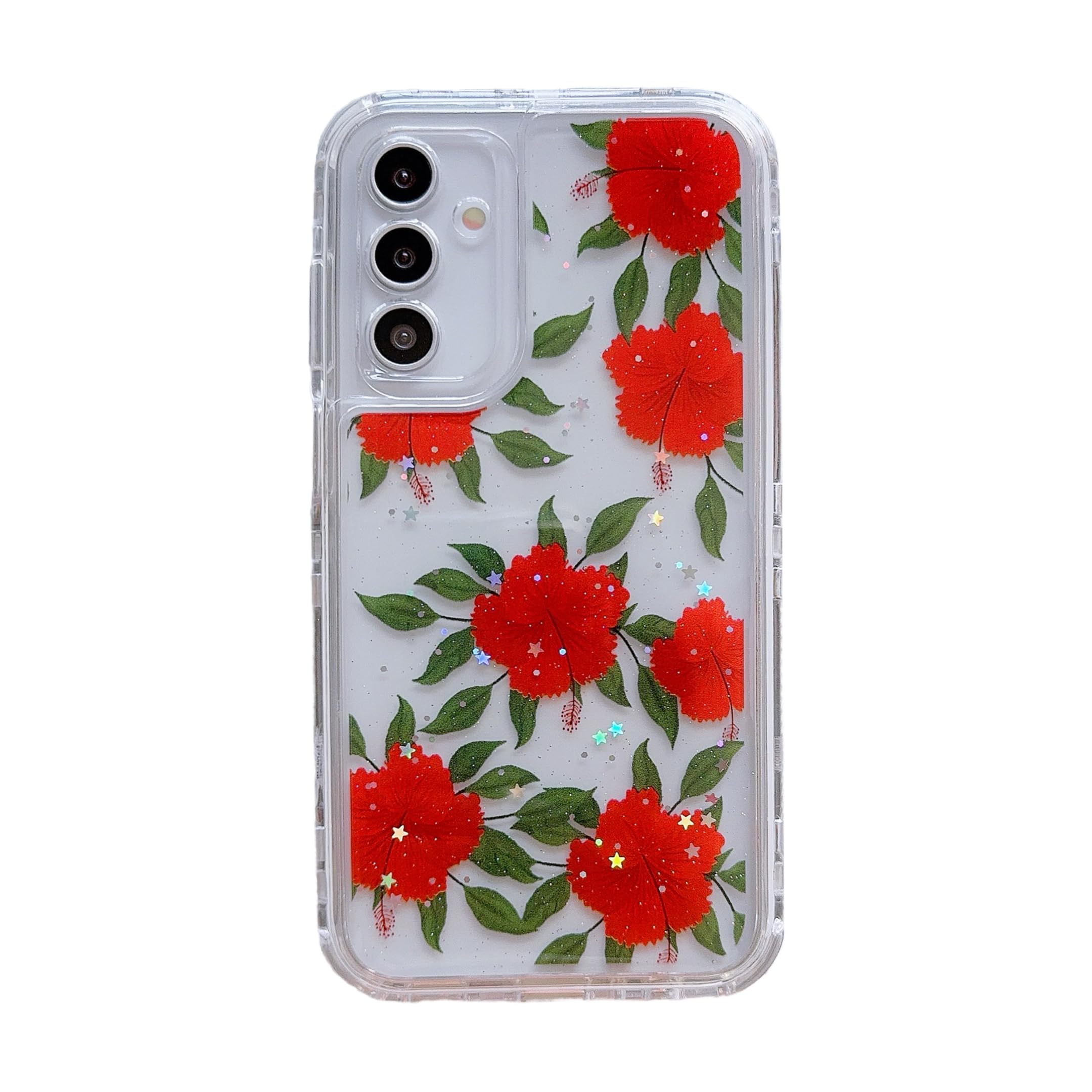 Amazon.com: wifantien 3 in 1 Floral Clear Case for Samsung