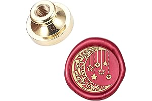 CRASPIRE Wax Seal Stamp, Moon Starry Night Sky Pattern