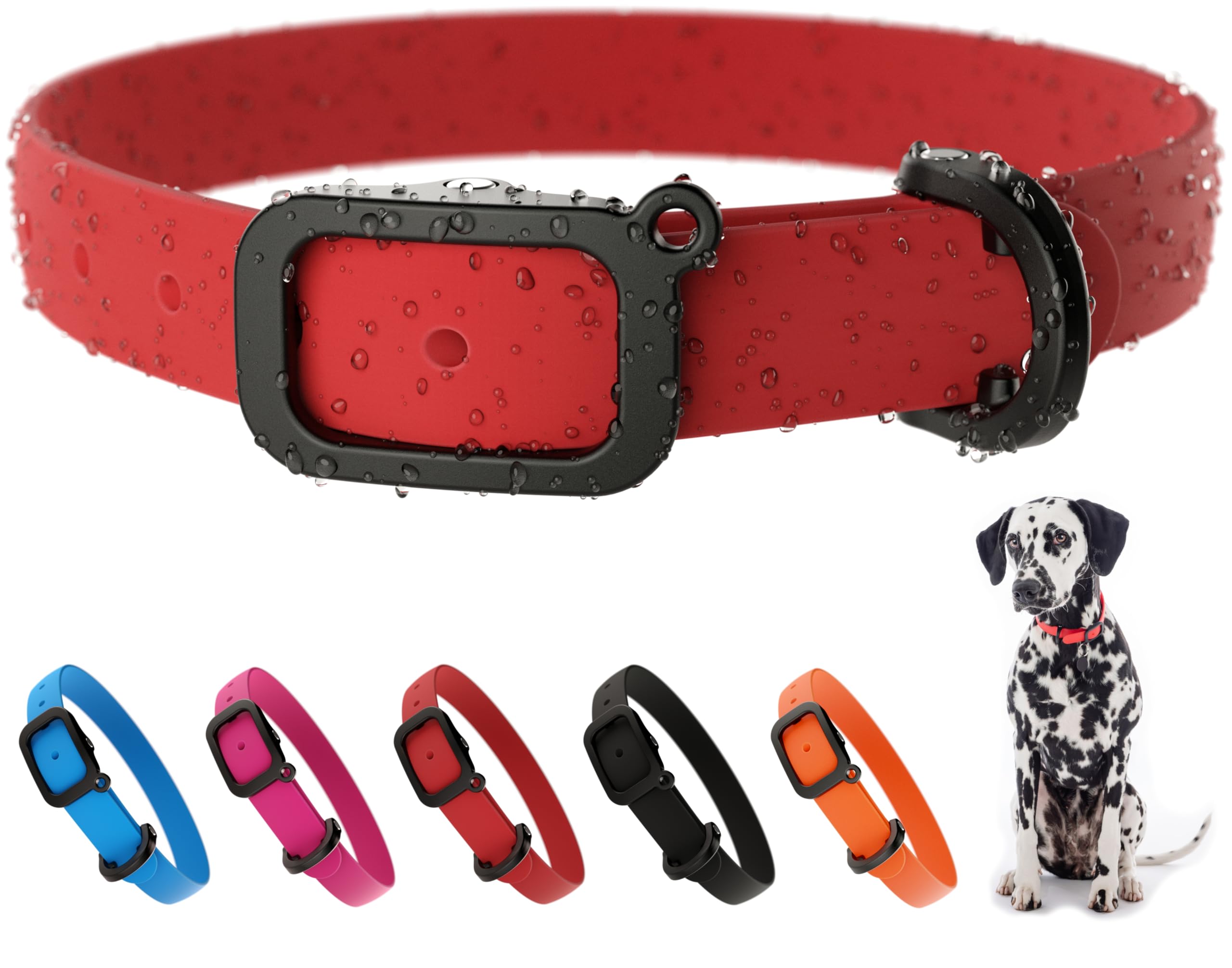 Nuvuq Silicone Dog Collar in Tomato Red