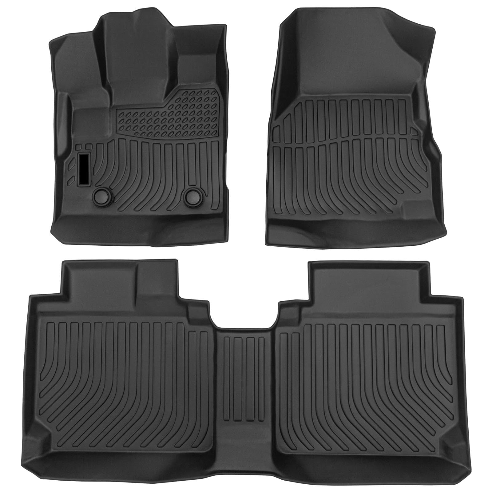 Floor Mats Compatible with 2010 2011 2012 2013 2014 2015 2016 2017 Equinox Terrain All-Weather TPE Rubber Floor Liners 2 Row Carpets Black