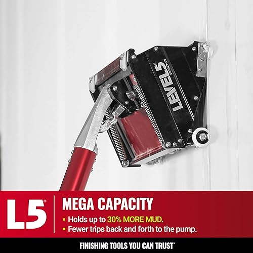 Miniatura 3 de Caja de acabado plano MEGA de 10 pulgadas + asa, LEVEL5  Grado profesional  Alta capacidad  Gyprock Pladur Wallboard Sheetrock Mud  4-568