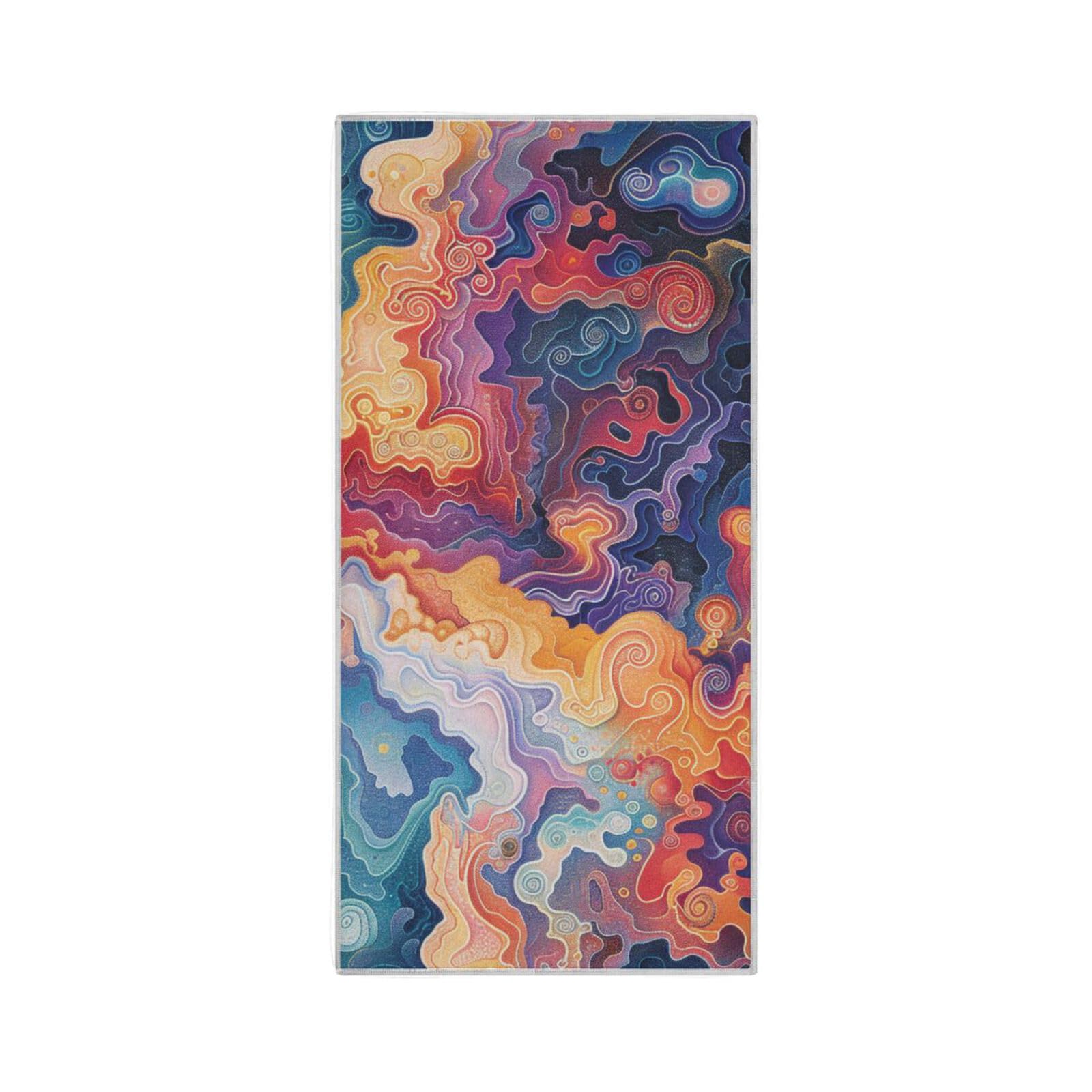 Yoogain Abstract Oceans Clouds Colorful Decorative Hand Towels for Kitchen Bathroom Towel Quick Dry washcloths Bulk Bulk Gym Towels Sport Towel 30