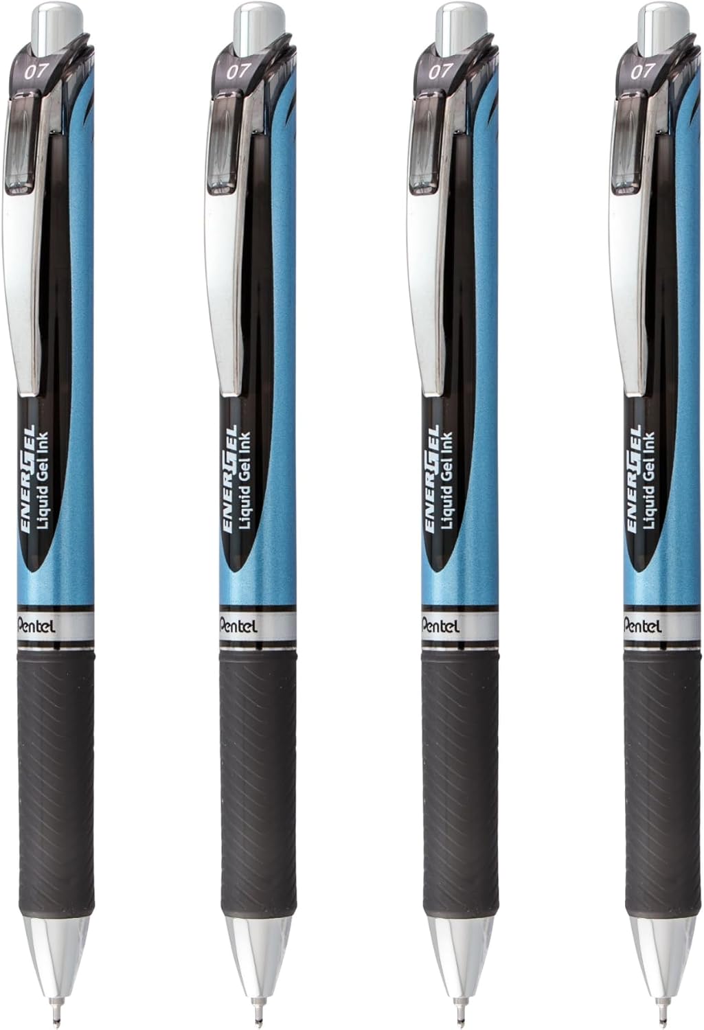 Pentel EnerGel RTX Liquid Gel Pen, Medium (0.7mm), Black Ink, 4-pk (BLN77PF4A)