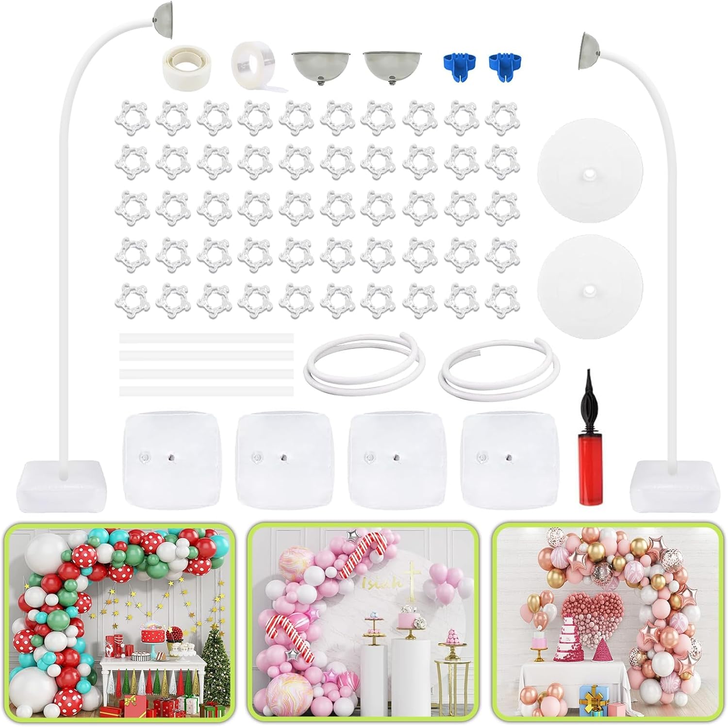 Rtshuok 8.2ft & 5ft Balloon Arch Kit, Adjustable Free