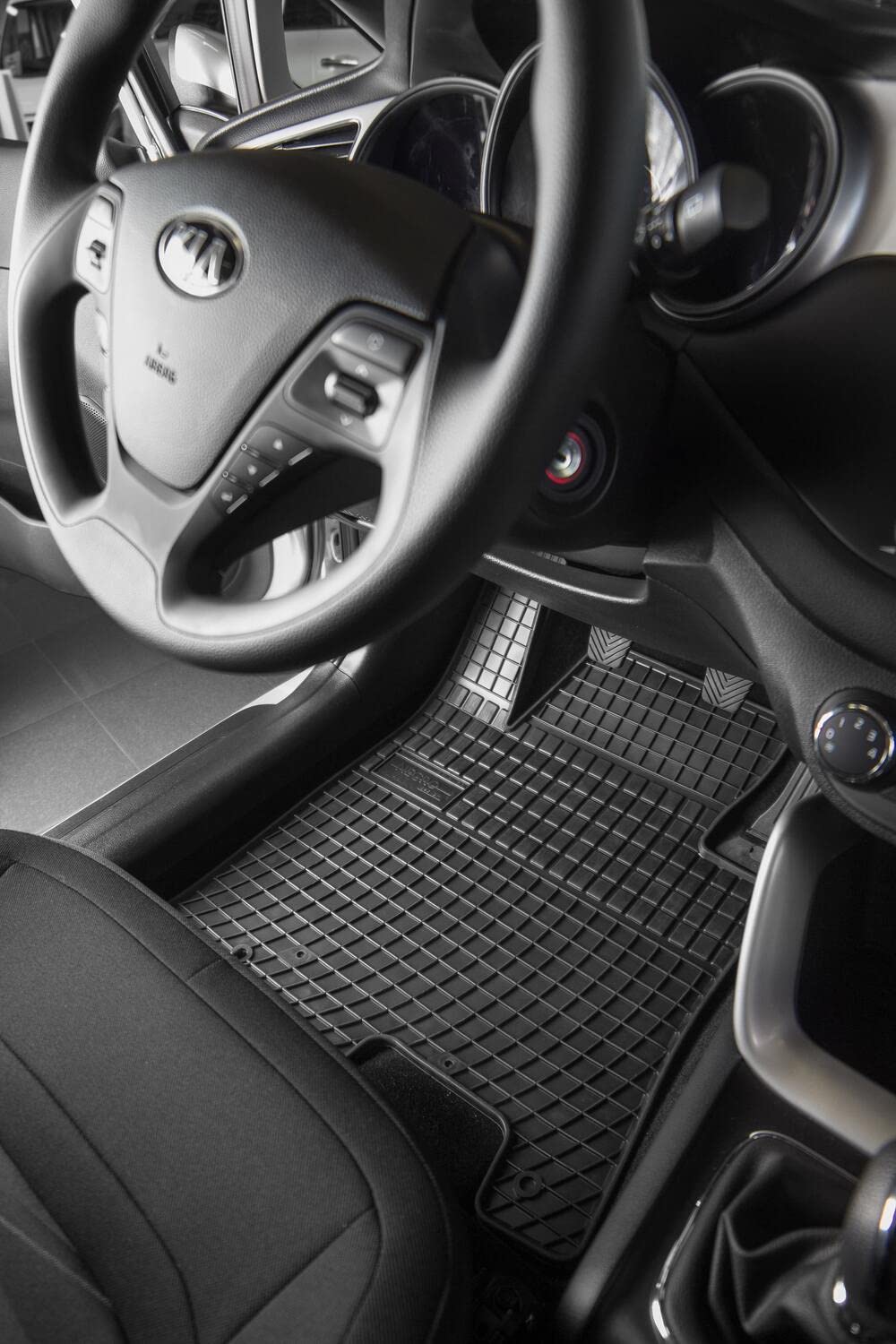 Automatten-Experts 5-teiliges Set: Auto-Gummimatten Fußmatten in beige und Kofferraum-wanne für den Laderaum 851/4B+230941KW