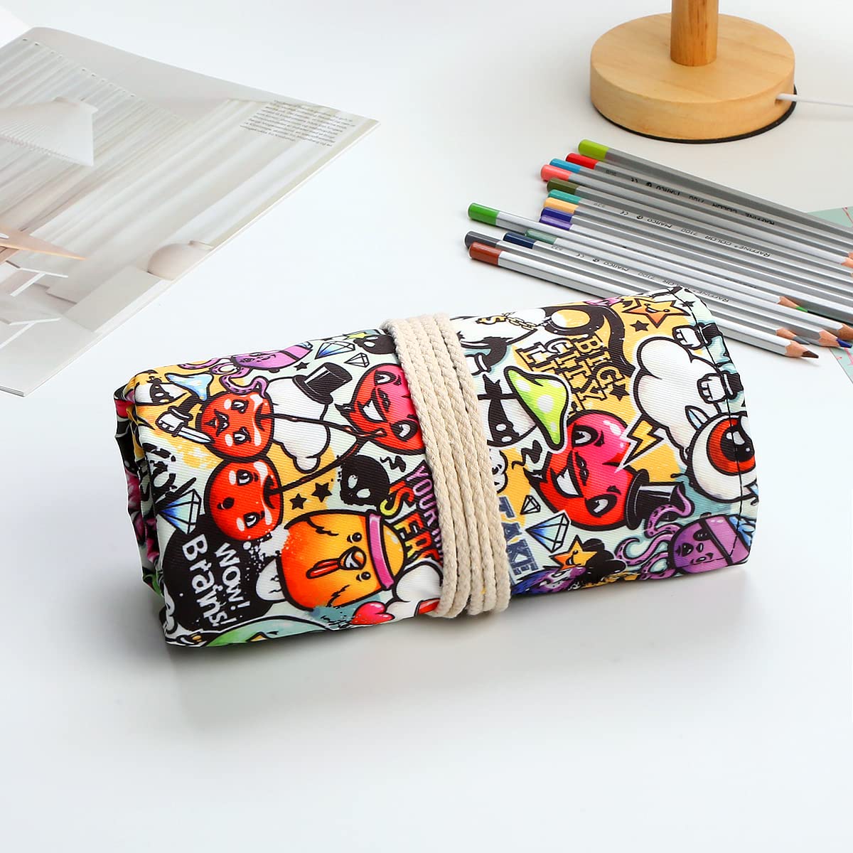 Amazon.com: Lbxgap 168 Slot Pencil Roll Wrap Up Pencil Pouches