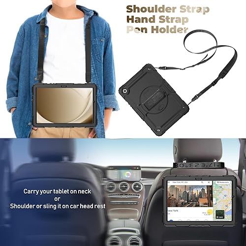 Miniatura 6 de Sibeitu Funda resistente para Galaxy Tab A9+ Plus de 11 pulgadas para el trabajo 2023 con protector de pantalla, protección de grado militar,