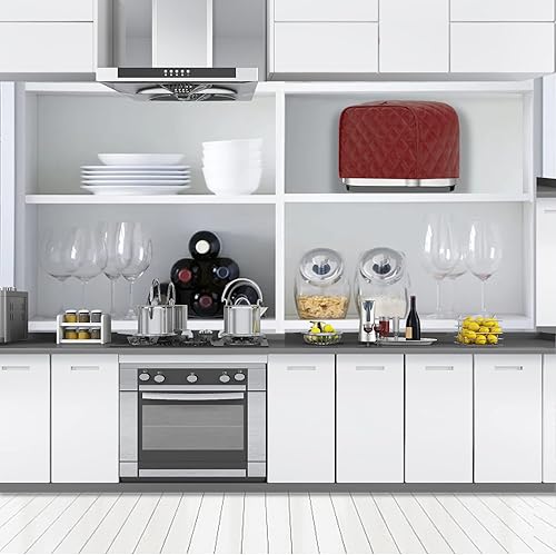 Miniatura 14 de Cubierta acolchada de tela de poliéster para tostadora de pan de cuatro rebanadas, protector de utensilios para hornear, protección contra el polvo