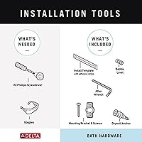 Vista 8 de DELTA FAUCET 78908-CZ Tetra 8 pulg. Barra de toalla de mano de baño, accesorio de herrajes en bronce champán