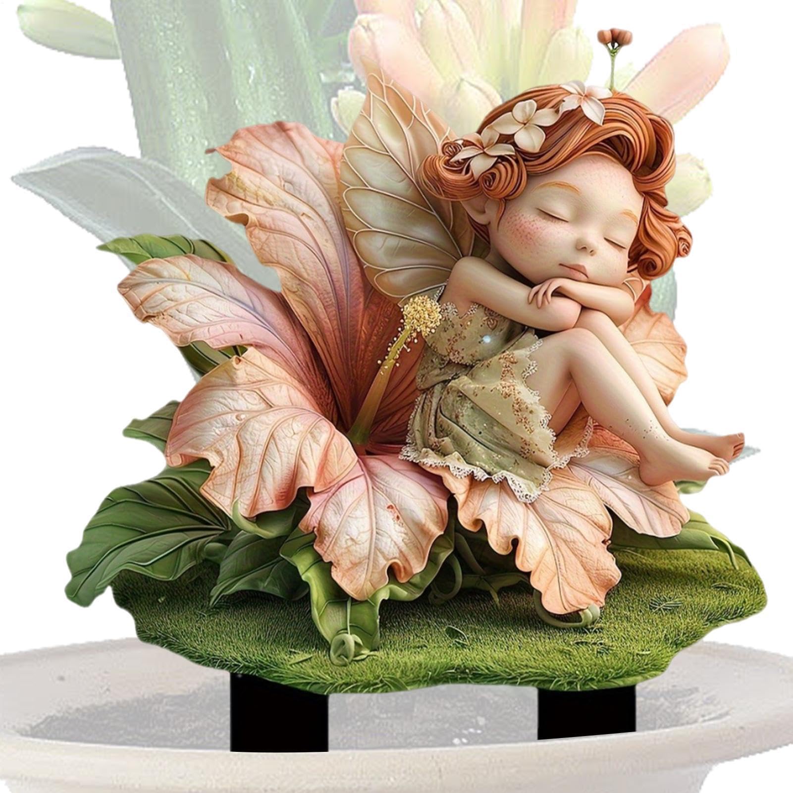 Décoration de jardin en acrylique 2D imperméable pour pelouse et pot de fleur