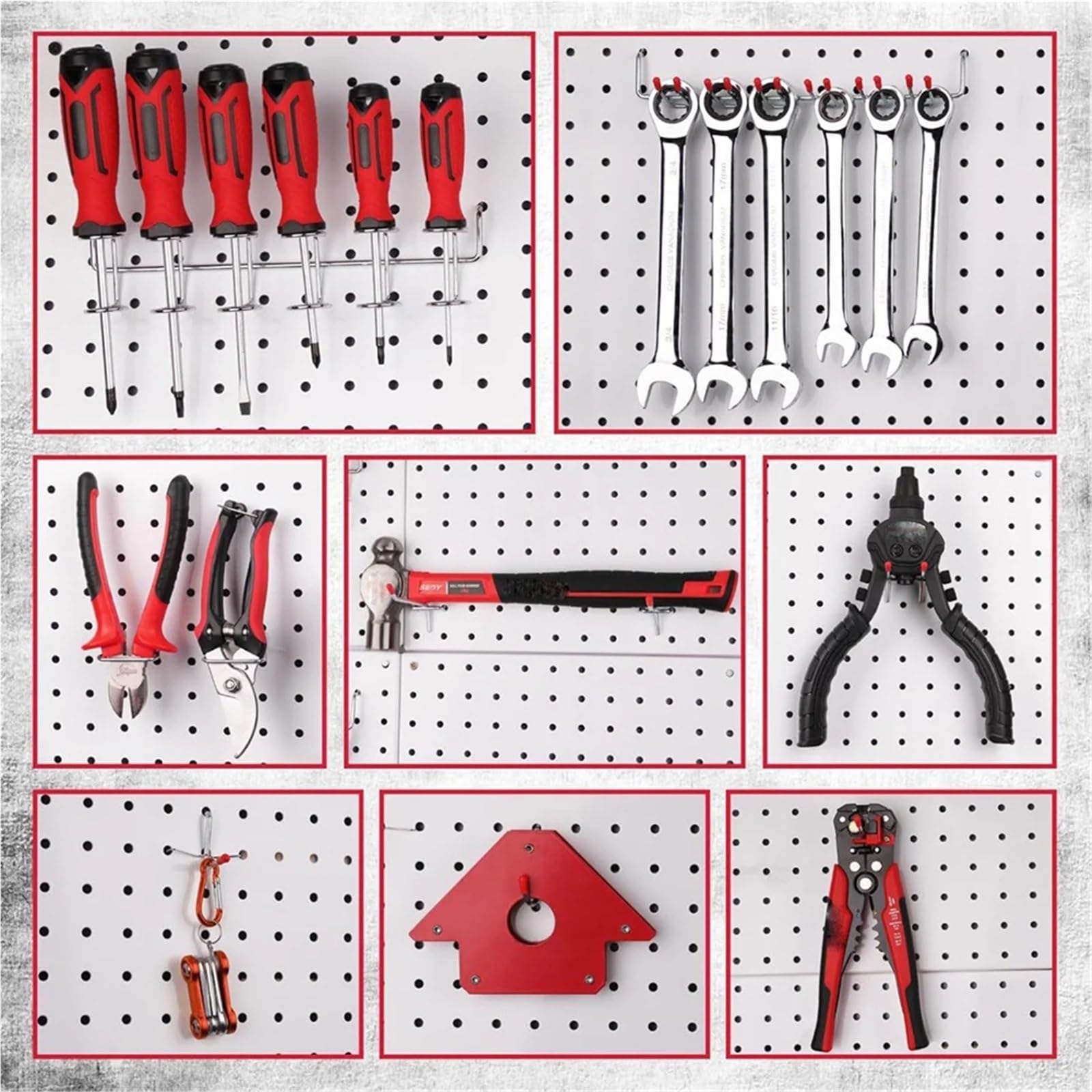 Stecktafel-Hakensortiment, 121-teiliges Stecktafel-Hakenset, Stecktafel-Zubehör mit Metallhaken, langlebiges Stecktafel-Organizer, Zubehör, Stecktafel-Behälter