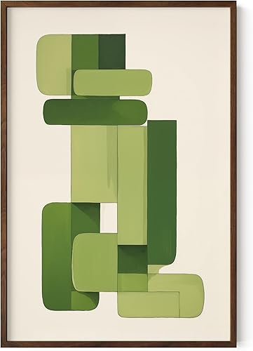 Miniatura 16 de HAUS AND HUES Arte abstracto moderno para pared, arte de sala de estar azul y verde, obra de arte moderna para paredes, imagen minimalista para sala