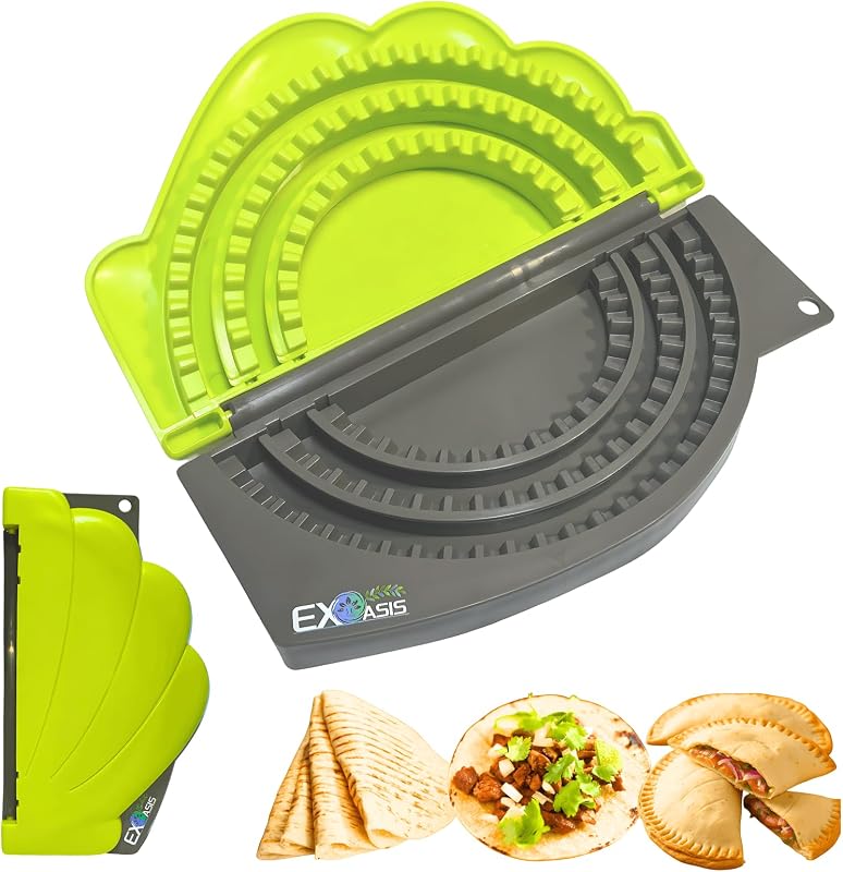 Sellador de tortillas y máquina para hacer quesadillas 3 en 1, prensa de empanadas para tortillas de 6", 8" y 10", fácil para hacer refrigerios y almuerzos para tacos, wraps, burritos y preparación de comidas, sin BPA, apto para lavavajillas