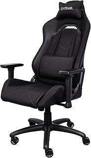 GXT 714 Ruya Gaming Chair, Adjustable Computer Chair with Neck and Lumbar Support, Rotatable Seating, Class 4 Gas Lift, PC Tiltable Seat for Gaming Setup, Streaming, Office – Black