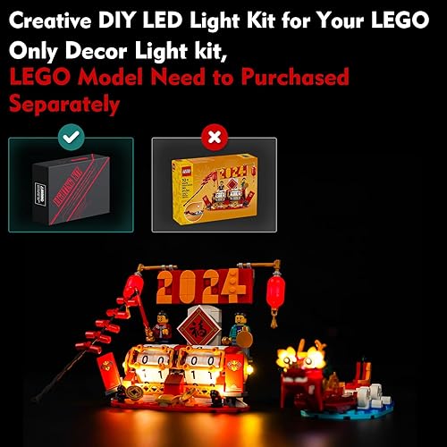 Miniatura 5 de VONADO Kit de luz LED para calendario de festivales Lego 40678 (solo luces, sin modelos) Juego de iluminación creativa Accesorios compatibles con