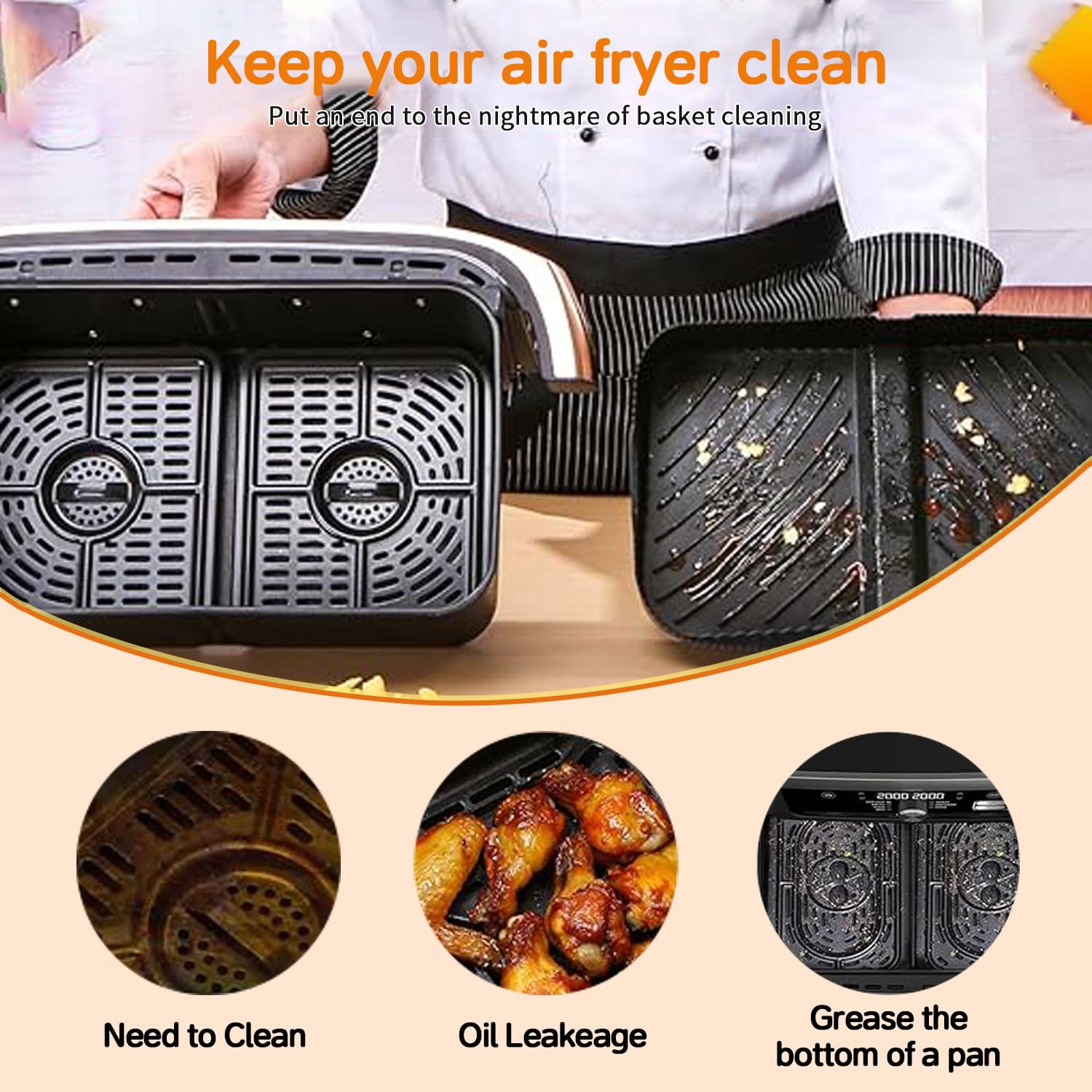Heißluftfritteuse Zubehör für Ninja Airfryer Zubehör AF500EU AF500EUCP