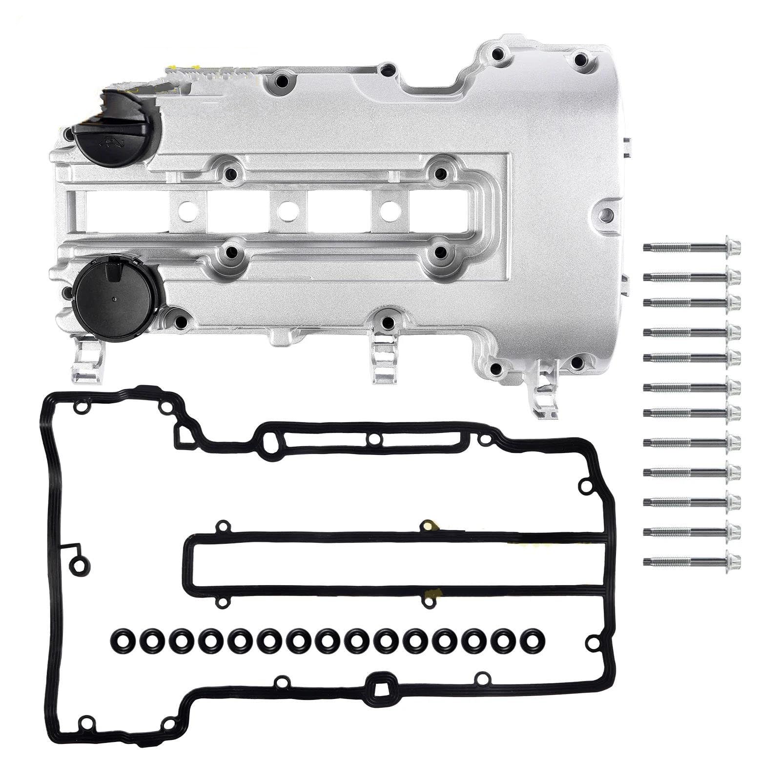Coperchio Valvola Motore Coperchio E Guarnizione Della Valvola Del Motore In Alluminio Per Il Periodo 2013-2020 Per Buick Per Encore 1.4L Bulloni Guarnizioni 25198498 25198874 Punterie Valvola Motore
