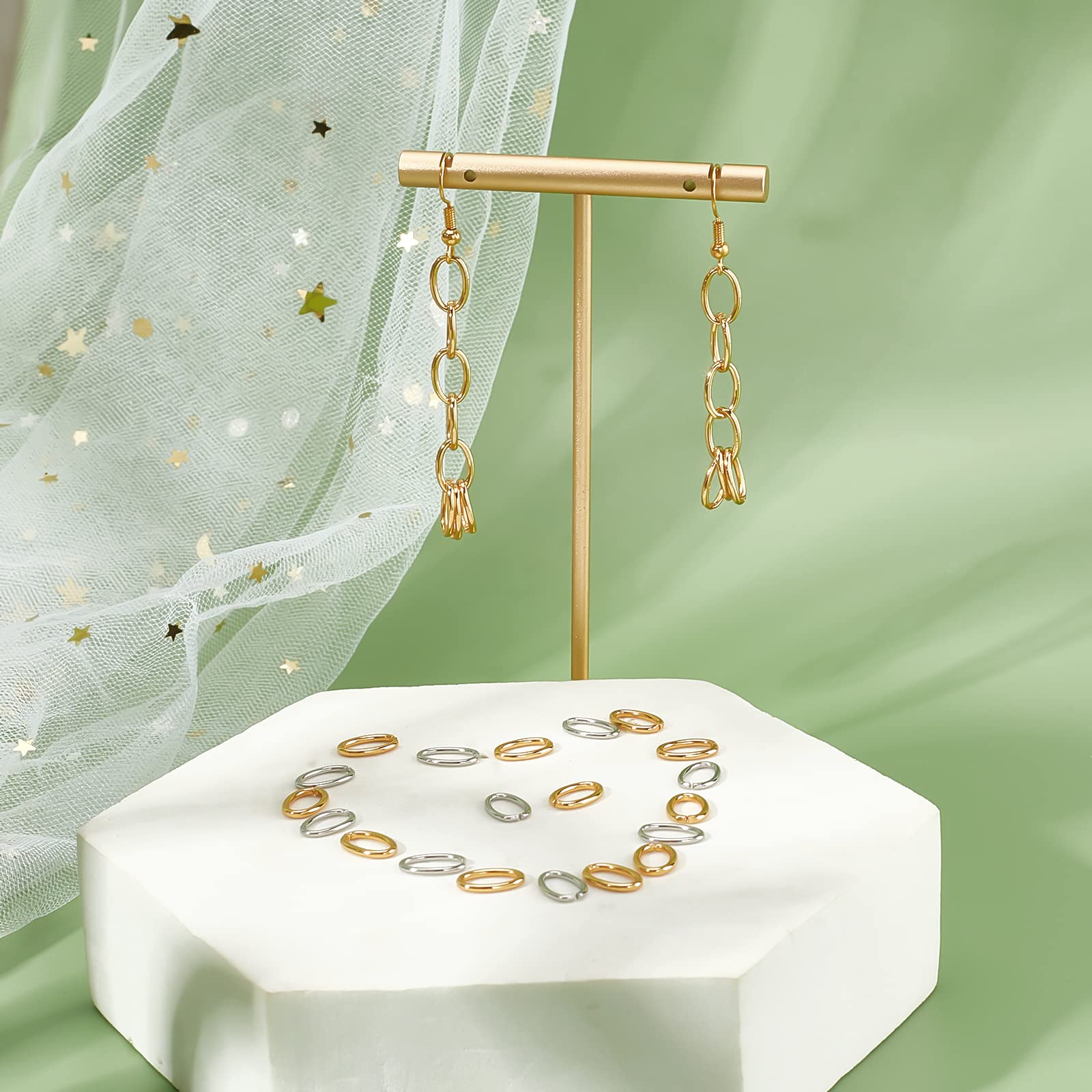 200 Anneaux De Saut Ouverts En Acier Inoxydable DICOSMETIC - Doré Et Argenté Pour Création Bijoux DIY