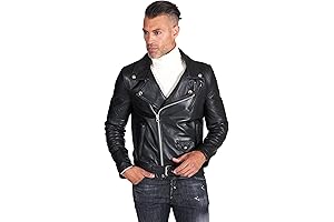 Men's Italian Genuine Leather Jacket for Motorcycle Fashion