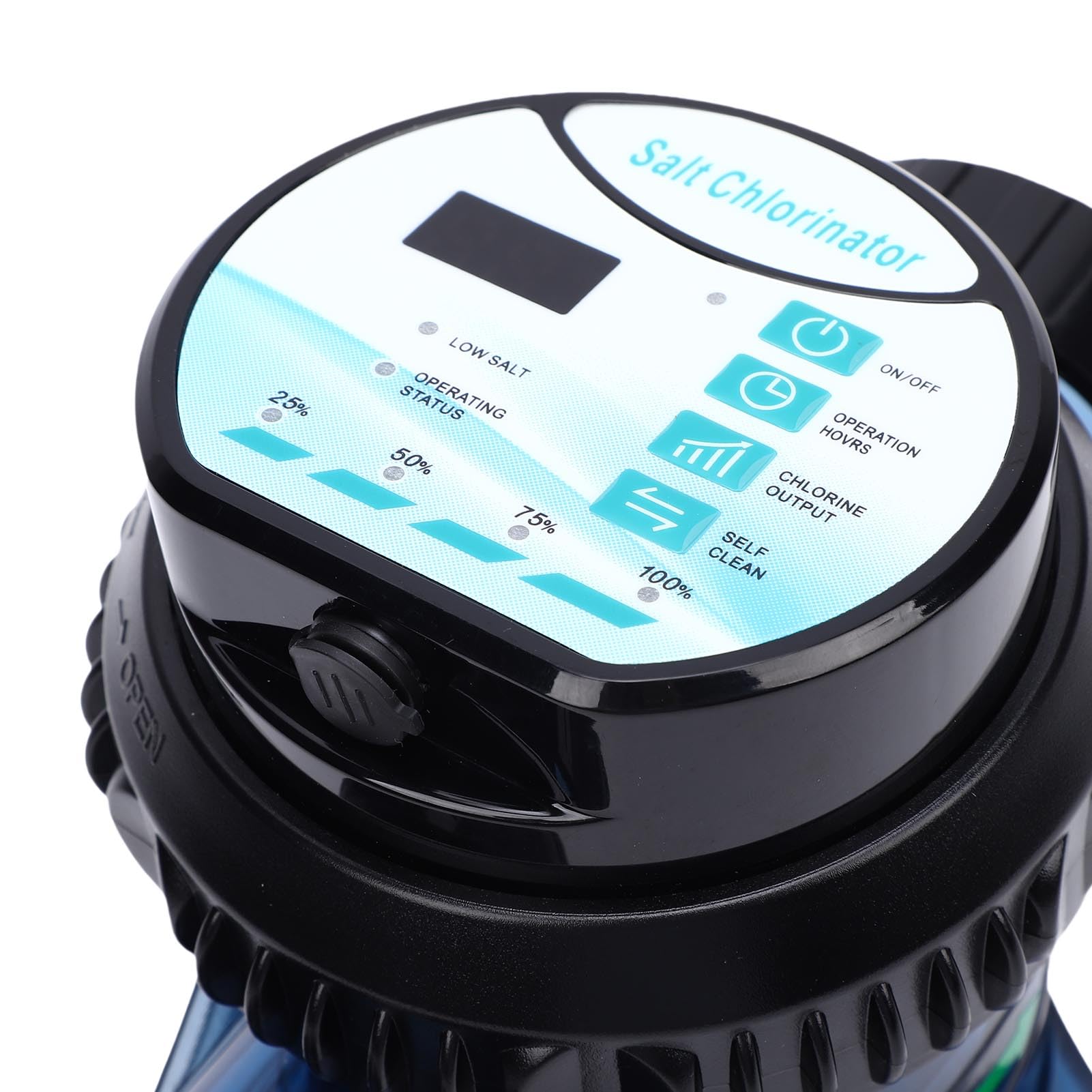 VGEBY Chlorator Słonowodny Inteligentny System Sterowania solą basenową z Samoczyszczącymi Płytkami Ti 10 G H Regulowana Moc Wyjściowa Cl dla Basenów Wanny z Hydromasażem Spa do 45 000 Litrów