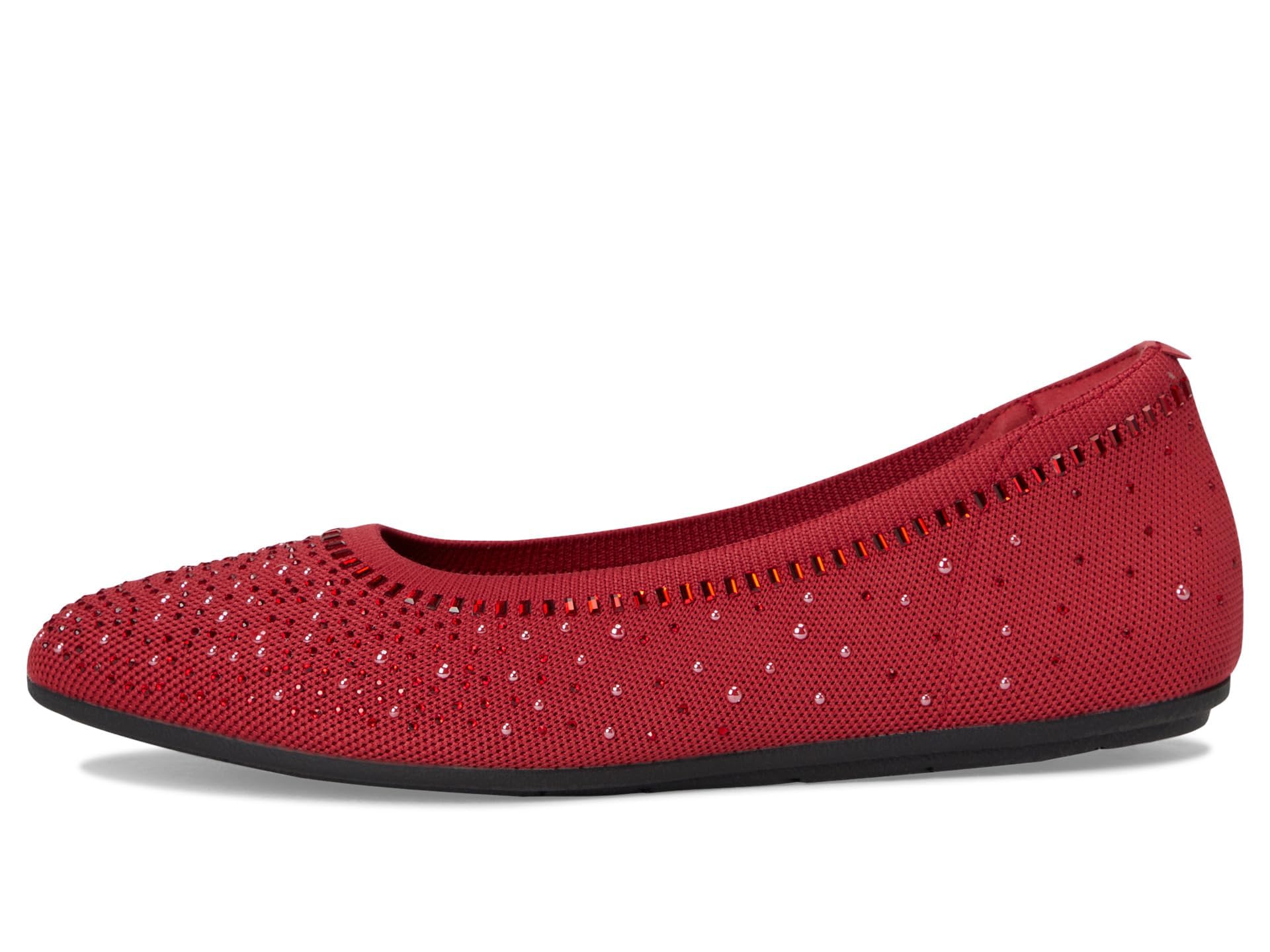 Skechers Modern Comfort Women's Cleo 2.0-Mesmerizing Nights baleriny damskie, Czerwona wycieczka jednokolorowa Getaway Solids, 37.5 EU