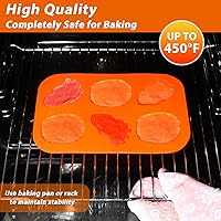 Vista 6 de Kamehame Molde para pastel de cerebro y corazón, 2 piezas de moldes de gelatina de silicona, moldes de simulación de Halloween para magdalenas