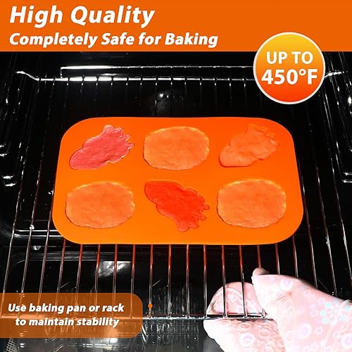 Miniatura 6 de Kamehame Molde para pastel de cerebro y corazón, 2 piezas de moldes de gelatina de silicona, moldes de simulación de Halloween para magdalenas