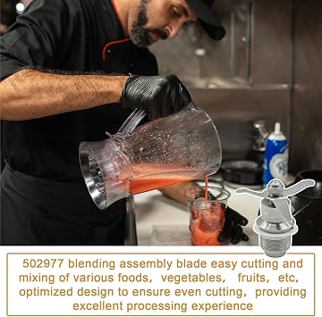 502977 Blade Cutting Assembly Blender Part Compatible with Waring CB15 CB10 CB6 Commercial Assembly Gallon Blender
