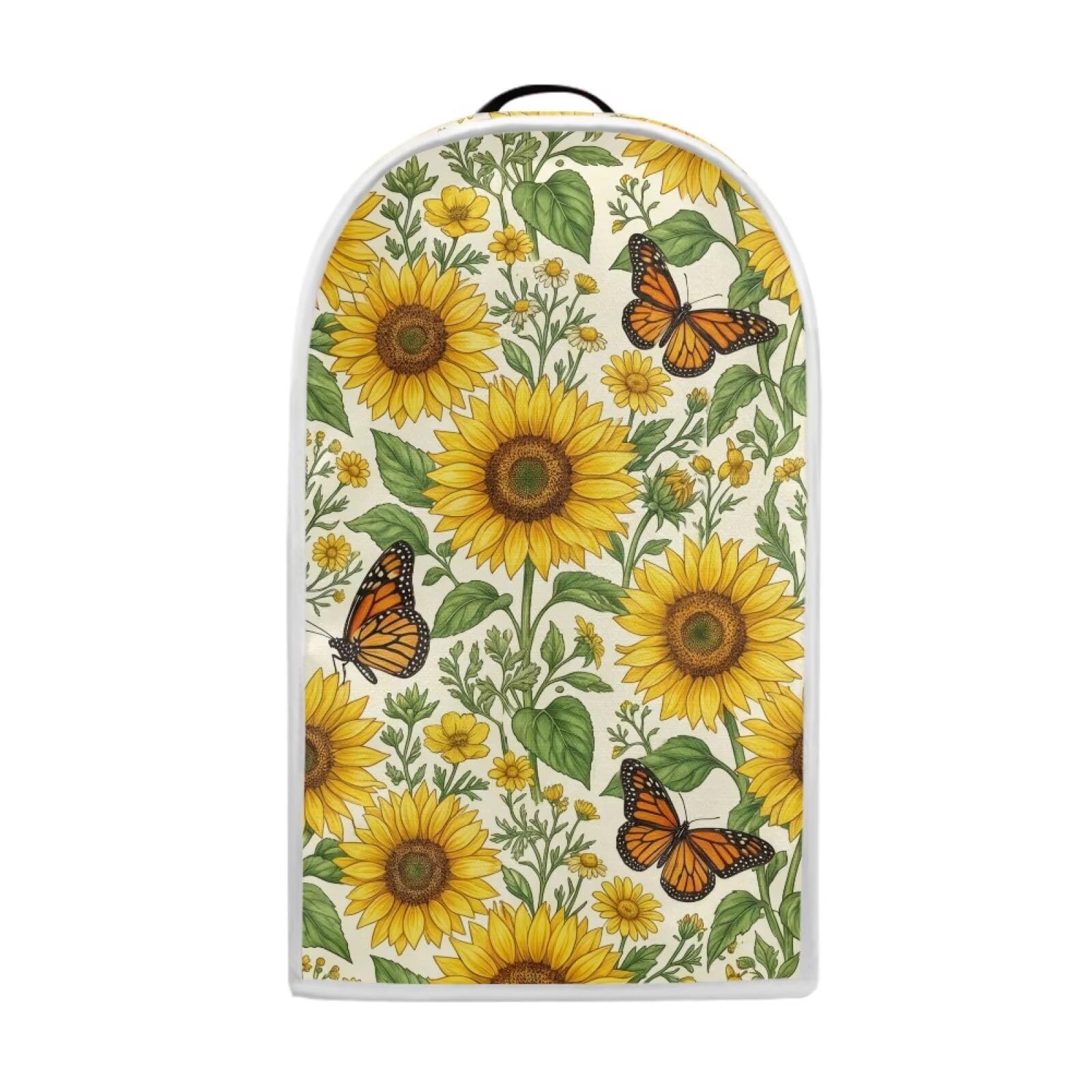 Talayituse Daisy Sunflower Butterfly Print Blender Dust Cover, Fingerprint Protection Cover for Stand Mixer or Coffee Machine, Home Kitchen Appliance Covers for Stain Dust Resistant Supplies