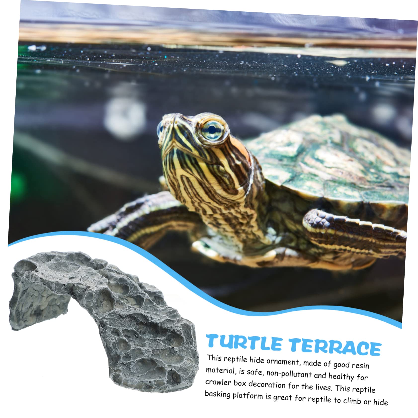 ibasenice Plataforma para Tortugas de Resistente Refugio y de Descanso para Reptiles Acuáticos para Calentamiento y Observación Acuarios y Estanques