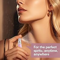 Vista 5 de YOCASII 4 botellas de perfume atomizadoras recargables para viajes, mini botella de spray de colonia, botella de viaje, mini botella de perfume