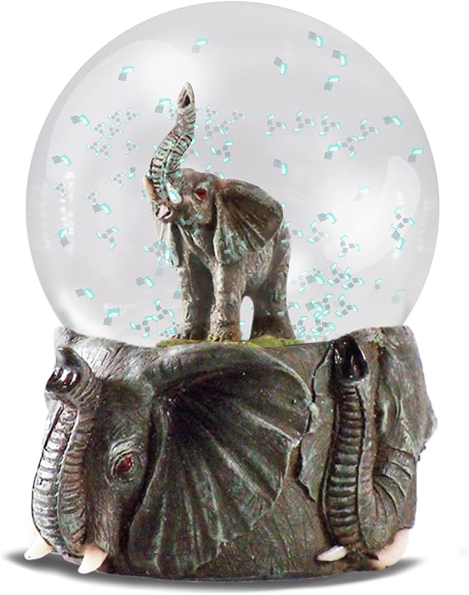 Water Globe Éléphant de Deluxebase. Boule à Neige avec Figurine