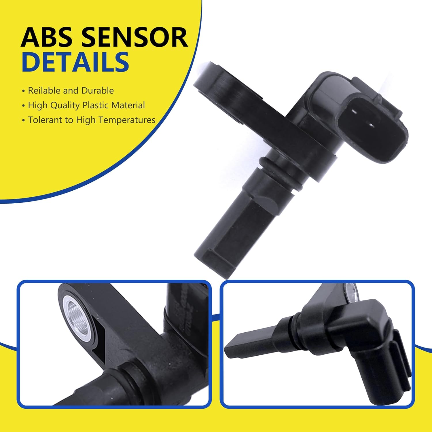 ABS Wheel Speed Sensor 89542-04020 Front Rear Left Right Fit for Toyota Tacoma 2005-2022, 4Runner 2003-2022, FJ Cruiser 2007-2014, Land Cruiser 2008-2020, Lexus GX460 GX470 LX570 LX600 (4PCS)
