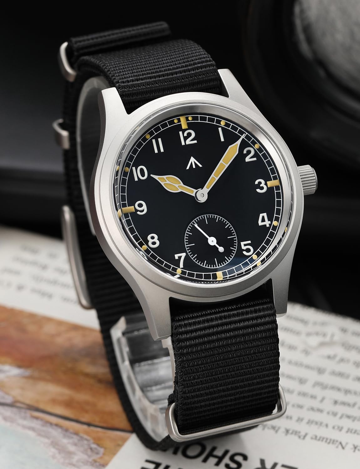 Tactical Frog Militado D12 VD78 - Orologio militare al quarzo da uomo, vetro zaffiro C3, super luminoso, quadrante da 36 mm, impermeabile fino a 100 m