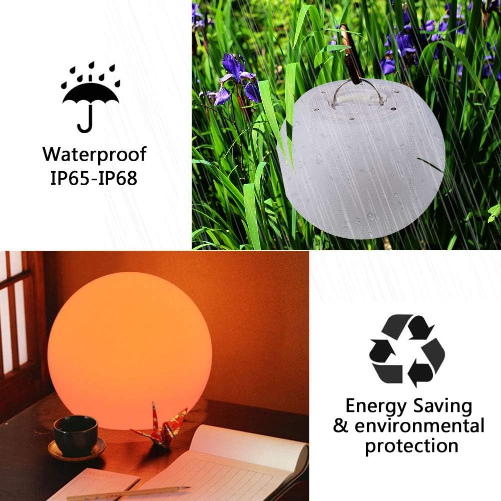Light Ball, LED Ball Light, Rechargeable Bedroom Decorative Remote Control Lamp, Globe Lamp Globe Light, Christmas Halloween Party